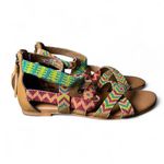 Anthropologie 🌿 Laid-Back London x  Hand-Beaded Gladiator Sandals – Emerald Mix 🌿 Photo 3