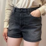Uniqlo NWOT Dark Gray High Rise Denim Jean Shorts Size 27 Small Photo 0