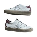 Shu Shop Reba Pink Glitter Sneakers Platform Silver Star Distressed Shoes Sz 8.5 White Photo 2