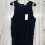 NEW The Reset R/Label 100% Silk Sleeveless Tank Blouse size L Large NWT Black Photo 0