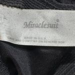 MiracleSuit 12 One Piece Swimsuit Ruched Waist Black Tan Geometric Bathing Suit Photo 6