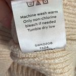 Draper James  Quarter Gold Zipper Cableknit Sweater in Cream Ivory W2011 Sz M Photo 10