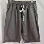 Unbranded Womens Gray Shorts L Cuffed‎ Drawstring Elastic Waist Size L Photo 0