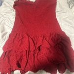 Lavish Red Ruffle Dress Photo 0