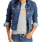 Vanity Dark Denim Trucker Jacket Size M Photo 0