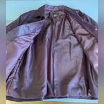 Vintage 70s 80s Salon Studio Burgundy Oxblood Leather Chore Coat Jacket Sz XL Red Photo 8