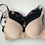Vince Camuto BUNDLE 3  Black and Cream Floral Bras 36C 3 BRAS Photo 0