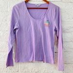 Juicy Couture JUICY  Long Sleeve Shirt - Thermal Purple Lilac Size L NWT Photo 1