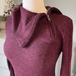 No Boundaries Sweater Dress Burgundy Wine Comfy Stretchy Form Fitting Fits Small Medium Mini Photo 7