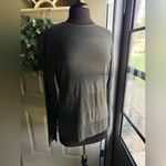 Armani Collezioni silk blend gray monochrome striped sweater, size medium Photo 1