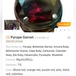 Handcrafted pyrope garnet sterling pendant on chain necklace Silver Photo 10