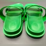 ZARA  Green Slide Sandals with Dual Straps Photo 3