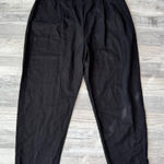 Eileen Fisher  black linen blend elastic cuff pull on pants lagenlook XL N31 Photo 0