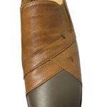 XENIA Leather Comfort Loafers Brown & Taupe Slip Photo 3