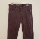 AG Adriano Goldschmied Brushed Sateen Stilt Cigarette Leg Plum Brown Skinny Jean Photo 2