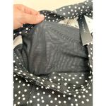 T Tahari  Midi Pencil Skirt Size M Black White Polka Dot Slit Leg Tummy Control Photo 4