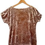 Cable & Gauge Crushed Velvet Cold Shoulder Blouse Size M Grommet Glam 90s Rock Photo 1