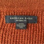 American Eagle Rust Lace-Up Knit Jegging Fit Comfy Women’s Sweater Photo 5