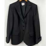 Armani Collezioni Blazer Womens Black Wool Mohair Single Breasted Jacket Size 10 Photo 0