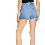 Paige Margot High Rise Distressed Raw Hem Denim Shorts In Kat Destructed NWT Photo 1