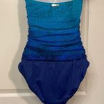 LRL Lauren Ralph Lauren Ombre Black Bandeau Halter Swimsuit Size 10 EUC #CA Photo 4