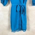 INC Blue Lace Trim Wrap Bath Robe NWOT Size SMALL Photo 3