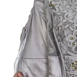 Sue Wong  NOCTURNE Silver Embellished Beaded Cocktail Dress Sleeveless Party 0 XS Photo 7