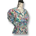 Ralph Lauren Lauren M White Blue Paisley Mini Coverup Dress Pockets Resort Beach Photo 1