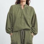 Apiece Apart Vera Sweat Pullover in Jade Photo 0