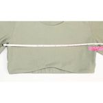 Alo Yoga Alo Ribbed Defined Long Sleeve Limestone Cropped Scoop Neck Fitted Crop Top M Photo 9