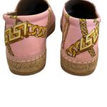 Versace NEW Medusa Chain Printed Canvas Espadrilles size 38.5 Pink Photo 6