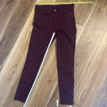 Gap Denim size 6/28 Maroon Red Burgundy Wine Oxblood jeans skinny slim leg Photo 6