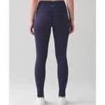 Lululemon  | Wunder Under Leggings Teeny Check Black Cerulean Blue |‎ Women's 6 Photo 1