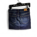 American Eagle  ~Woman Size 4 Blue Denim Mini Jean Skirt Dark Wash, Stretch. Photo 1