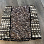 Ann Taylor Loft career church Size 12 lined women's skirt textured brown VNC Photo 0