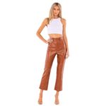 Bardot  Croc Faux Leather Pants in Tan Croc 8 Womens Vegan Trousers Photo 13