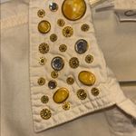 MADAME BRAND CREME COLORED EMBELLISHMENT ALL OVER LONG SLEEVE BUTTON DOWN Size undefined Photo 7