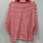 Joan Vass  Red and White Striped 3/4 Sleeve Top Size (2) Large EUC Photo 5