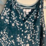 Christina B Teal Floral Tank Top Blue Size L Photo 3