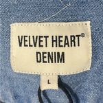 Velvet Heart  Blue Denim Boxy Buttoned Top Photo 3