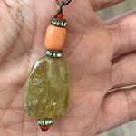 Liz Palacios natural stone pendant necklace on suede cord Photo 3