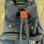 G.H. Bass &Co. G.H. BASS & CO Canvas & Leather Nautical "Love" Backpack Washed Navy Photo 4