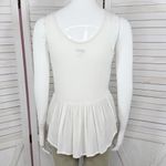 Arizona Jeans  Juniors Lace Panel Tiered Hem Tank Top Shirt Cream Medium Photo 3