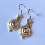 Handmade Kawaii funky snail earrings 🐌🌼🍃🌀 Photo 1