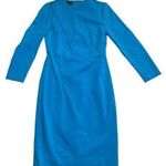 Carlisle Collection Dress Womens 2 Blue Valentine Sheath Classic Career Luxury Photo 0