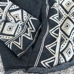 Billabong Long Sleeve Open Front Cardigan Sweater Gray White Southwestern Small Photo 4
