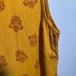 White Stag VTG Dress Floral Sleeveless Mustard Yellow Casual Summer Boho XL Photo 3