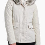 Kuhl  Ukon Elevated Performance Fleece Lined Hoody Jacket Fur Trim Ivory XS Photo 0