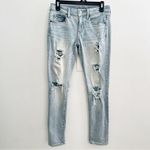 American Eagle  Outfitters Light Blue Ripped Skinny Jeans Photo 1