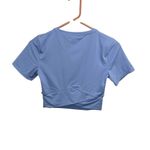 JoyLab  Women's Cropped Short Sleeve Tee in Light Blue Photo 1
